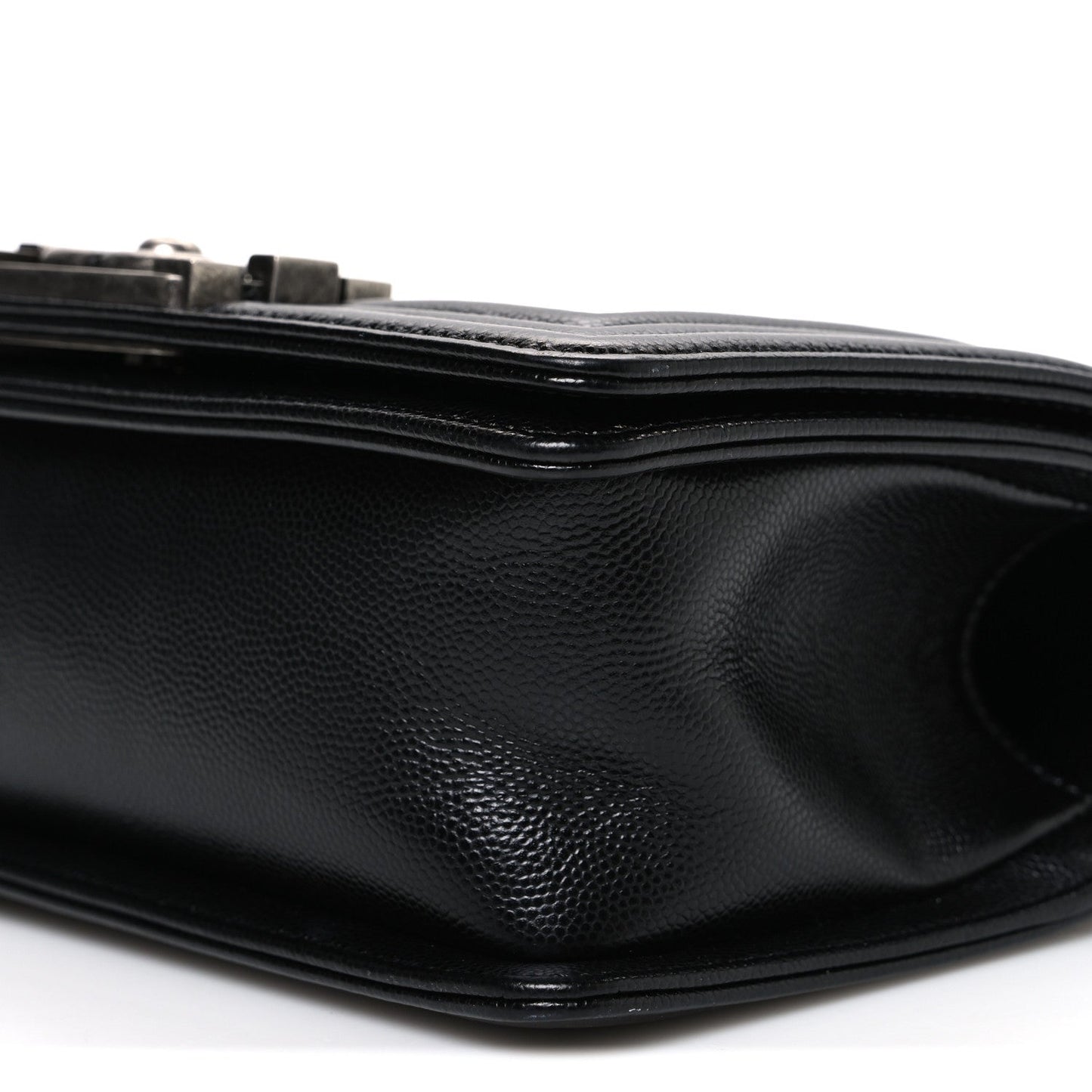 Caviar Quilted Small Boy Flap Black
