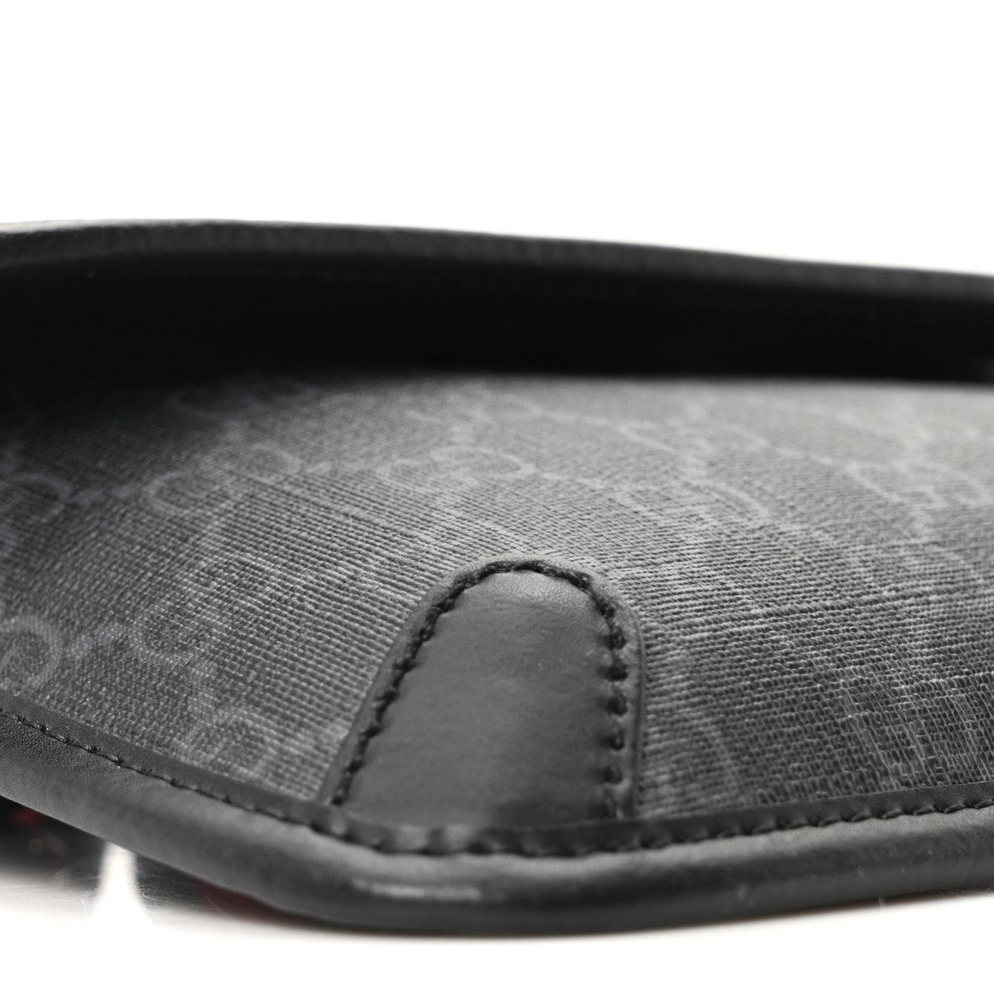 GG Supreme Monogram Web Slim Belt Bag Black Grey