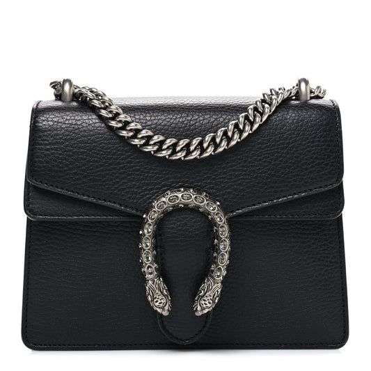 Calfskin Mini Dionysus Shoulder Bag Black
