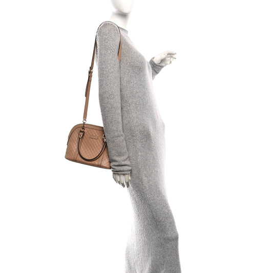 Soft Microguccissima Mini Dome Bag Camelia