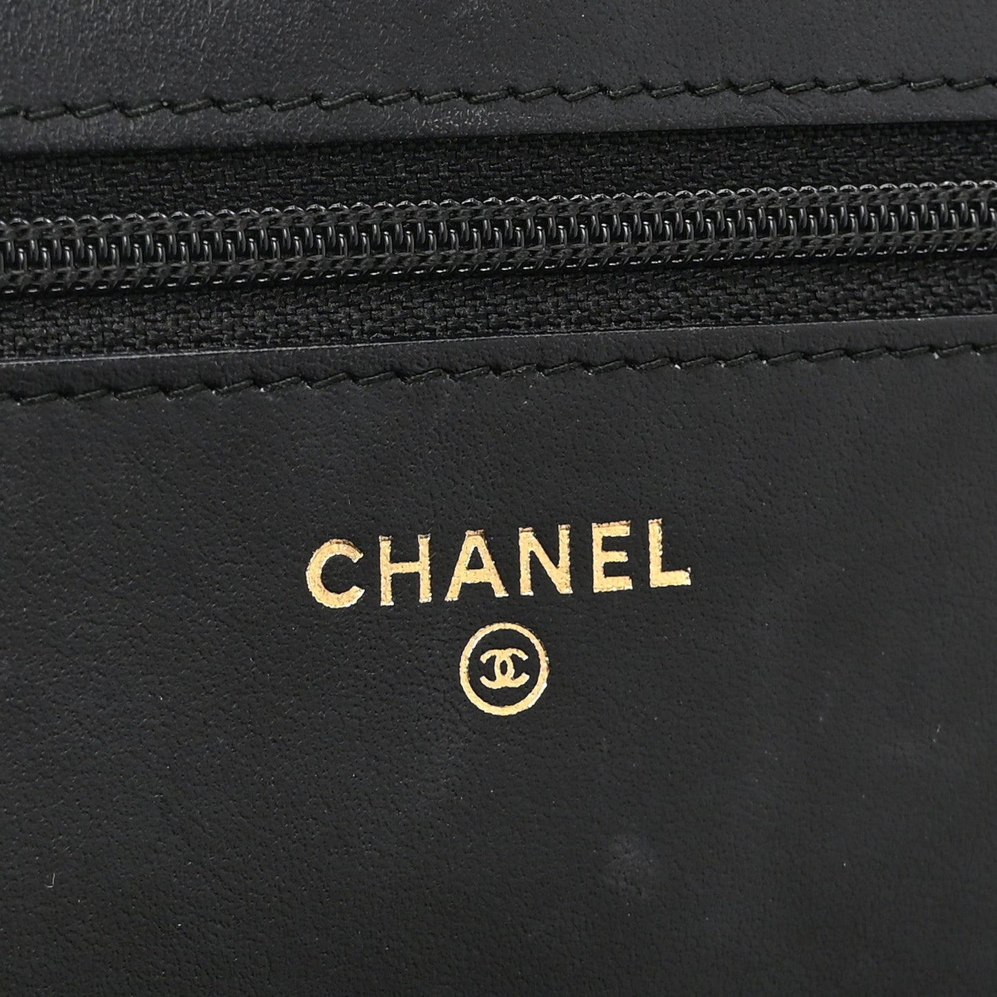 Aged Calfskin Quilted Lucky Charms 2.55 Reissue Wallet On Chain WOC Black
