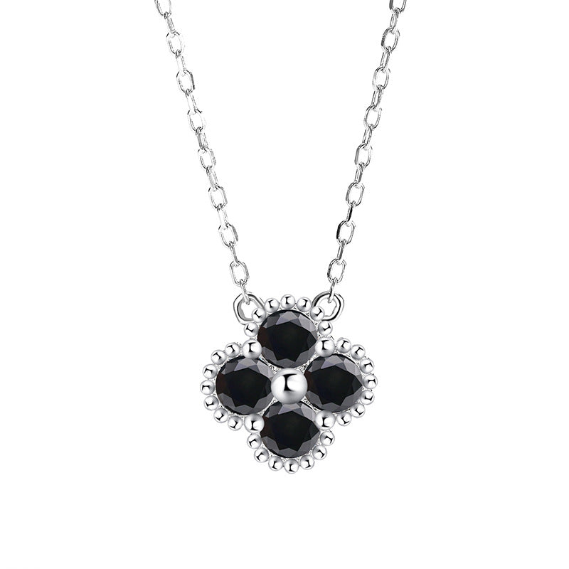 Moissanite Dainty Clover Necklace Bracelet Earrings