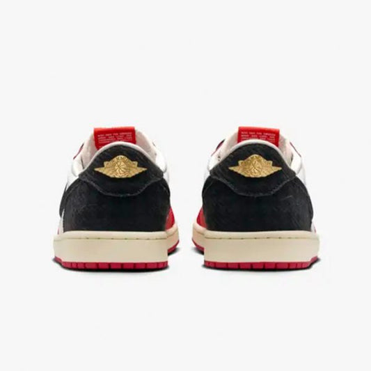 Air Jordan 1 Low OG x Trophy Room Sail and Varsity Red