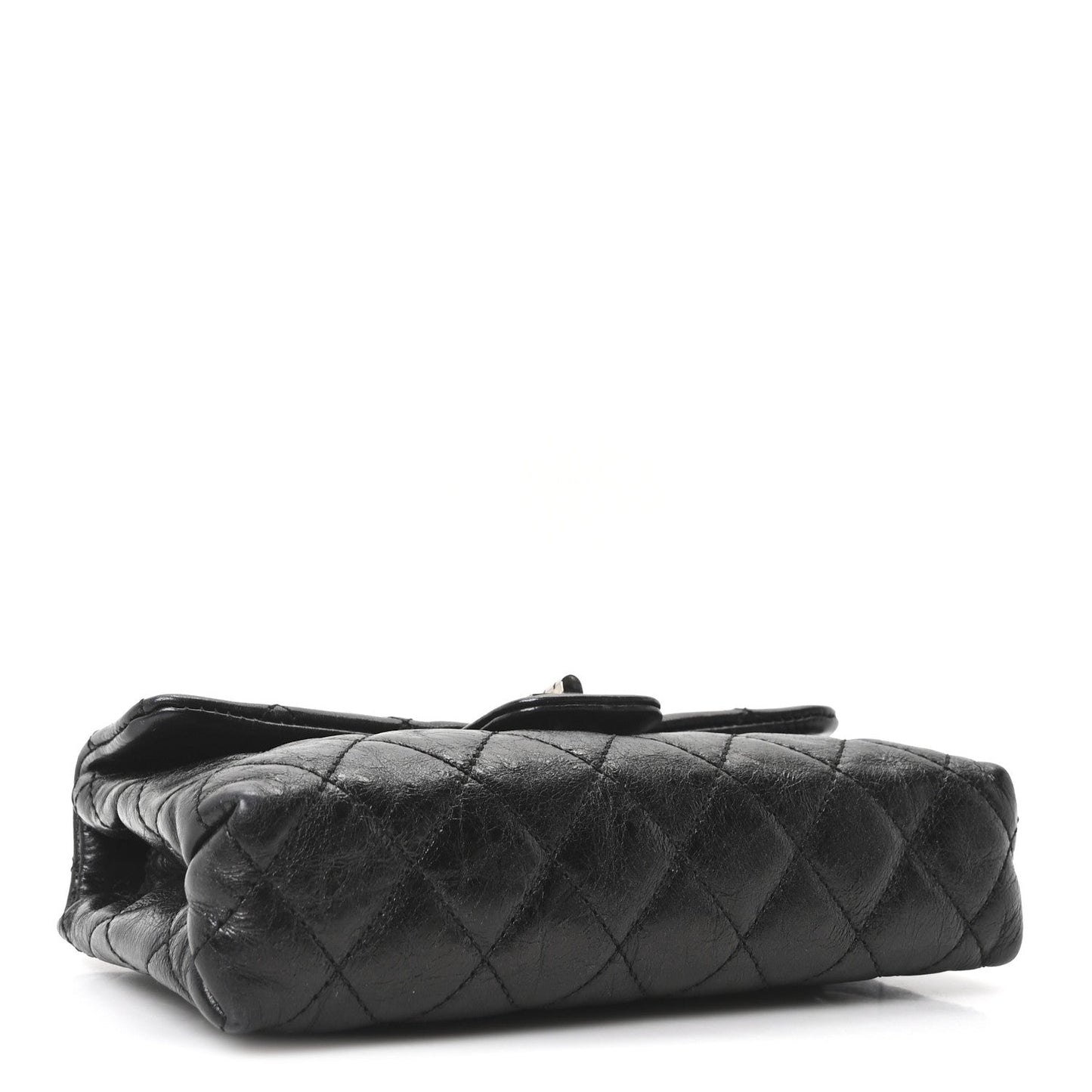 Glazed Calfskin Quilted 2.55 Reissue Flap Belt Bag Clutch 85 34 Black