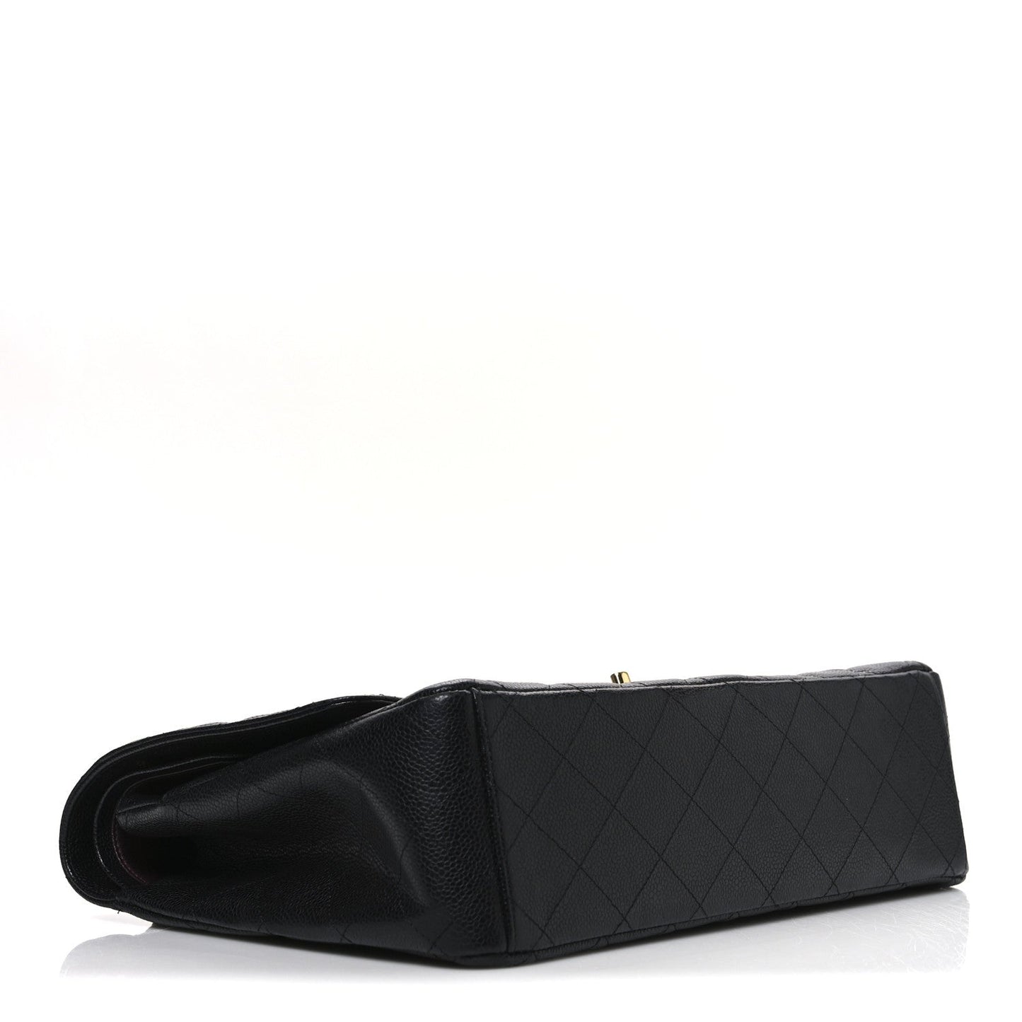 Caviar Quilted Maxi Double Flap Black
